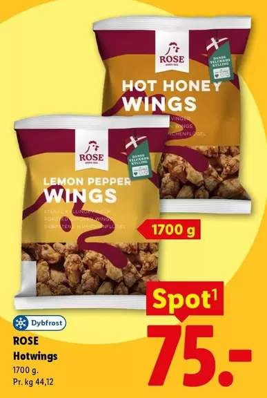 Rose - Hot Honey Wings, Lemon Pepper Wings