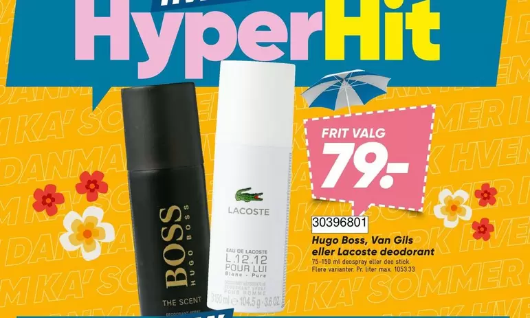 Hugo Boss, Van Gils eller Lacoste deodorant