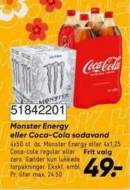 Coca Cola - Monster Energy eller Coca-Cola sodavand