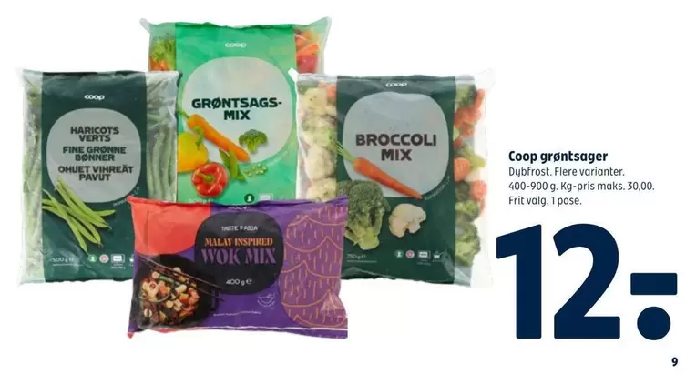 Coop grøntsager
