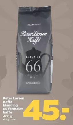 Kaffe blanding 66 formalet kaffe