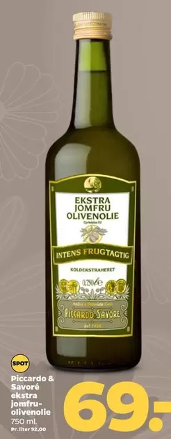 Piccardo & Savoré ekstra jomfru olivenolie