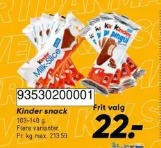 Kinder -  snack 93530200001