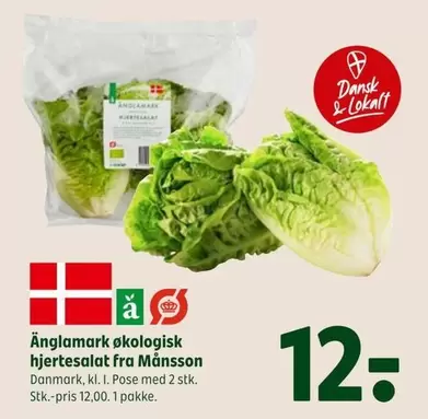 Änglamark økologisk hjertesalat fra Månsson