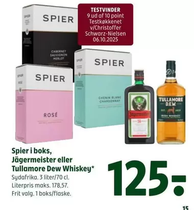 Rose - Spier i boks, Jägermeister eller Tullamore Dew Whiskey