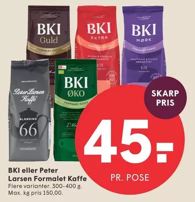 BKI eller Peter Larsen Formalet Kaffe