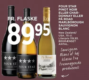 PINOT NOIR ELLER CHAR-DONNAY ELLER MARLBOROUGH SAUVIGNON BLANC