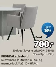 KRONDAL spisebord