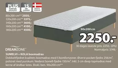 SUMELVI + KOLA boxmadrass