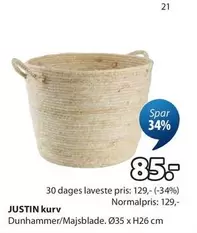 JUSTIN kurv