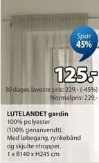 LUTELANDET gardin