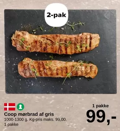 Coop mørbrad af gris