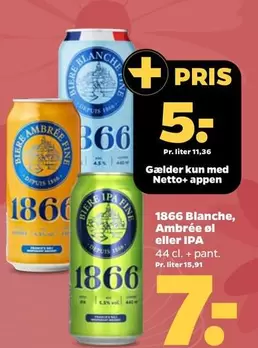 1866 Blanche, Ambrée øl eller IPA