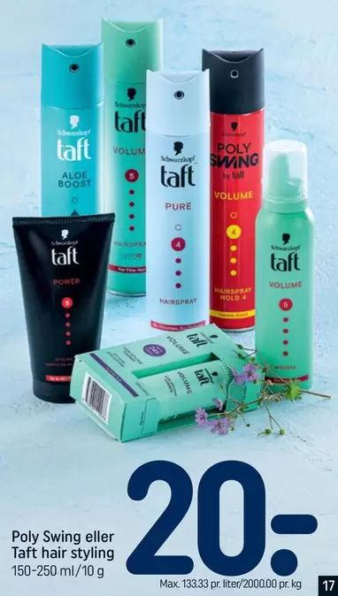 Poly Swing eller Taft hair styling