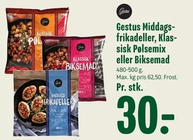 Middags-frikadeller, Klassisk Pølsemix eller Biksemad