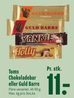 Chokoladebar eller Guld Barre
