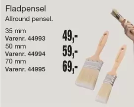 Fladpensel Allround pensel. Varenr. 44993, Varenr. 44994, Varenr. 44995