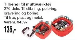 Tilbehør til multiværktøj 276 dele. Varenr. 34597