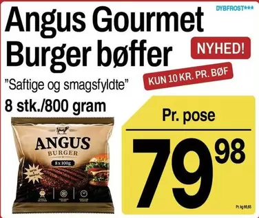 Angus Gourmet Burger bøffer