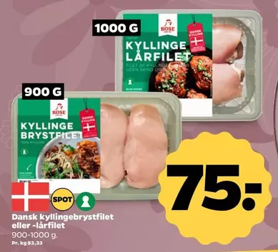 Rose - Kyllinge brystfilet eller -lårfilet