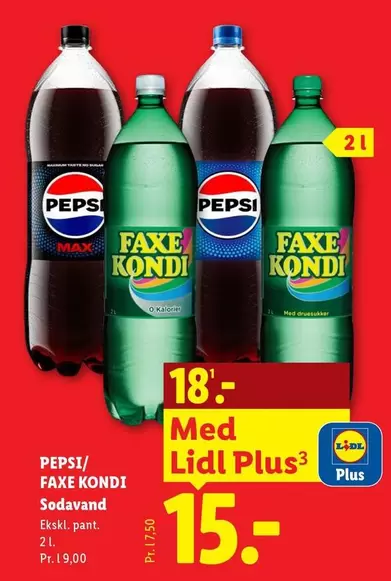Faxe - Pepsi / Kondi Sodavand