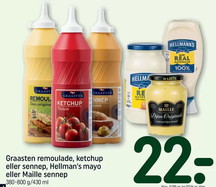 Den - remoulade, ketchup eller sennep