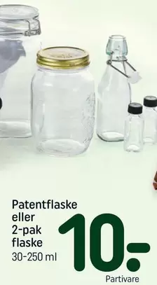Patentflaske eller 2-pak flaske