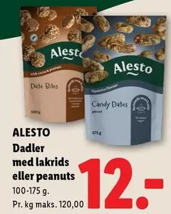 Dadler med lakrids eller peanuts