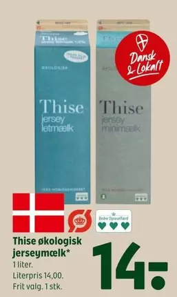 økologisk jersey mælk