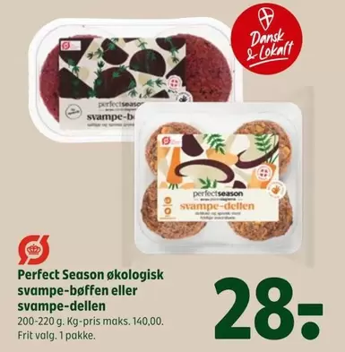 økologisk svampe-bøffen eller svampe-dellen