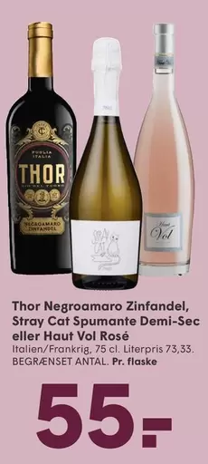 Zinfandel - Negroamaro , Stray Cat Spumante Demi-Sec eller Haut Vol Rosé