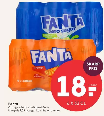 Orange - Fanta eller Hyldeblomst Zero