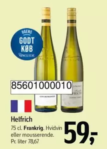 75 cl. Frankrig. Hvidvin eller mousserende