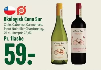 Økologisk Cabernet Carmenere, Pinot Noir eller Chardonnay