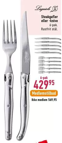 Steakgafler eller -knive