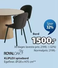 KLIPLEV spisebord