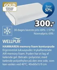 Den - HAMMAREN memory foam konturpude