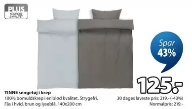 TINNE sengetøj i krep