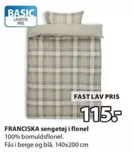 FRANCISKA sengetøj i flonel
