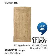 SANDELTRE tppe Jute. 70x140 cm