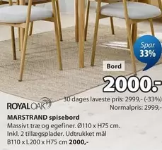 MARSTRAND spisebord
