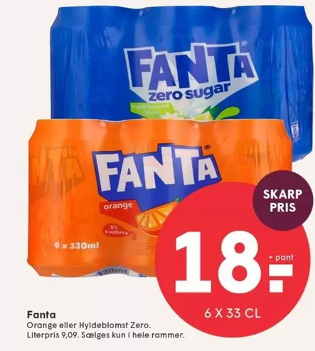 Orange - Fanta eller Hyldeblomst Zero