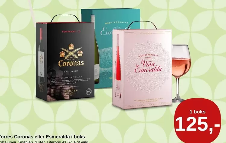 Torres Coronas eller Esmeralda i boks