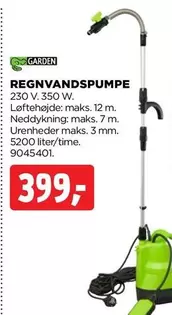 REGNVANDSPUMPE 230 V. 350 W. 9045401.