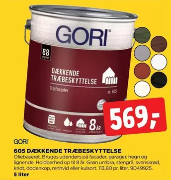 605 DÆKKENDE TRÆBESKYTTELSE Træfacader