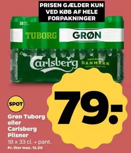 Carlsberg - Grøn Tuborg eller Pilsner