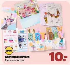 Kort - med kuvert