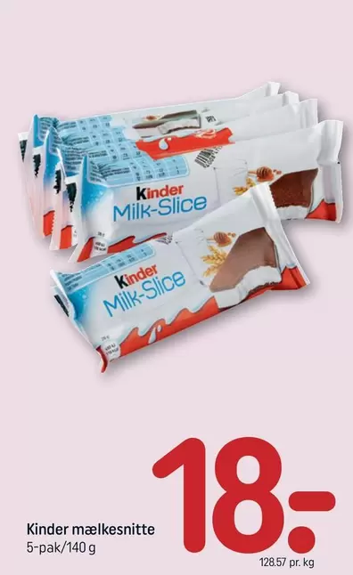 Kinder - mælkesnitte