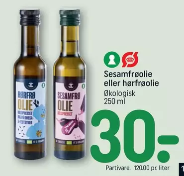 Omega - Sesamfrøolie eller hørfrøolie