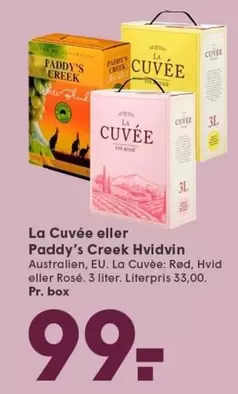 Rose - La Cuvée eller Paddy's Creek Hvidvin